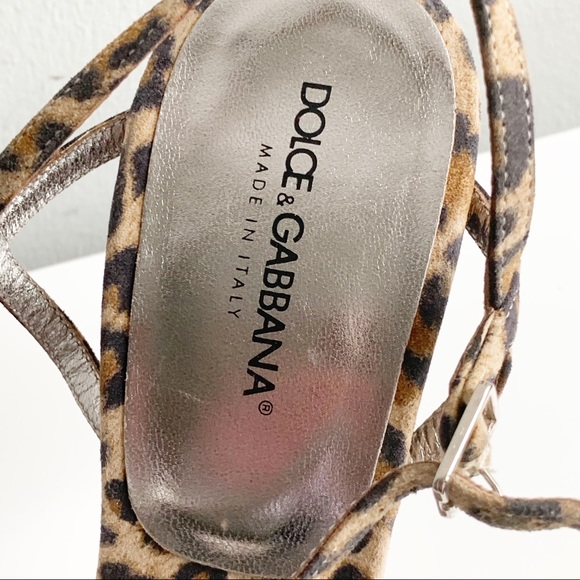 NWOT Dolce & Gabbana leopard open toe pumps SZ: 39 - Picture 7 of 16